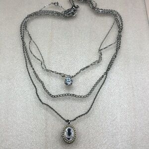 Ann taylor Layered Horse Shoe Locket Pendant necklace